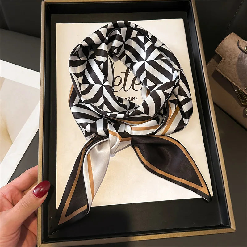 Nuevo Pañuelo de Seda Estrecho 14x147 cm – Versátil y Elegante para Mujer