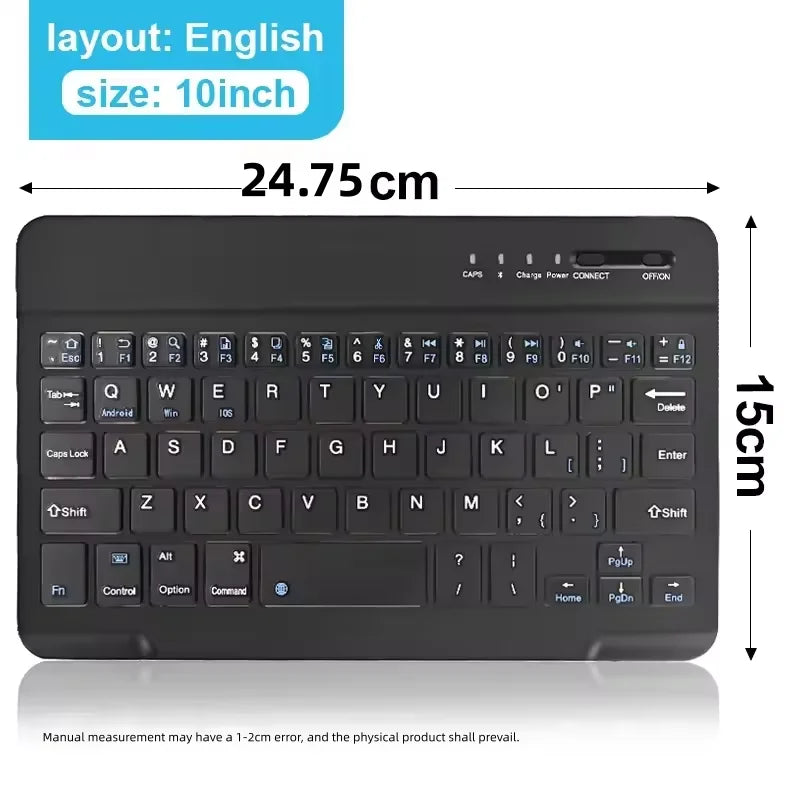Teclado Bluetooth Teclado inalámbrico de 84 teclas Compatible con tabletas iPad Samsung Xiaomi de 7/10 pulgadas y teclado Mini iPad para iPad