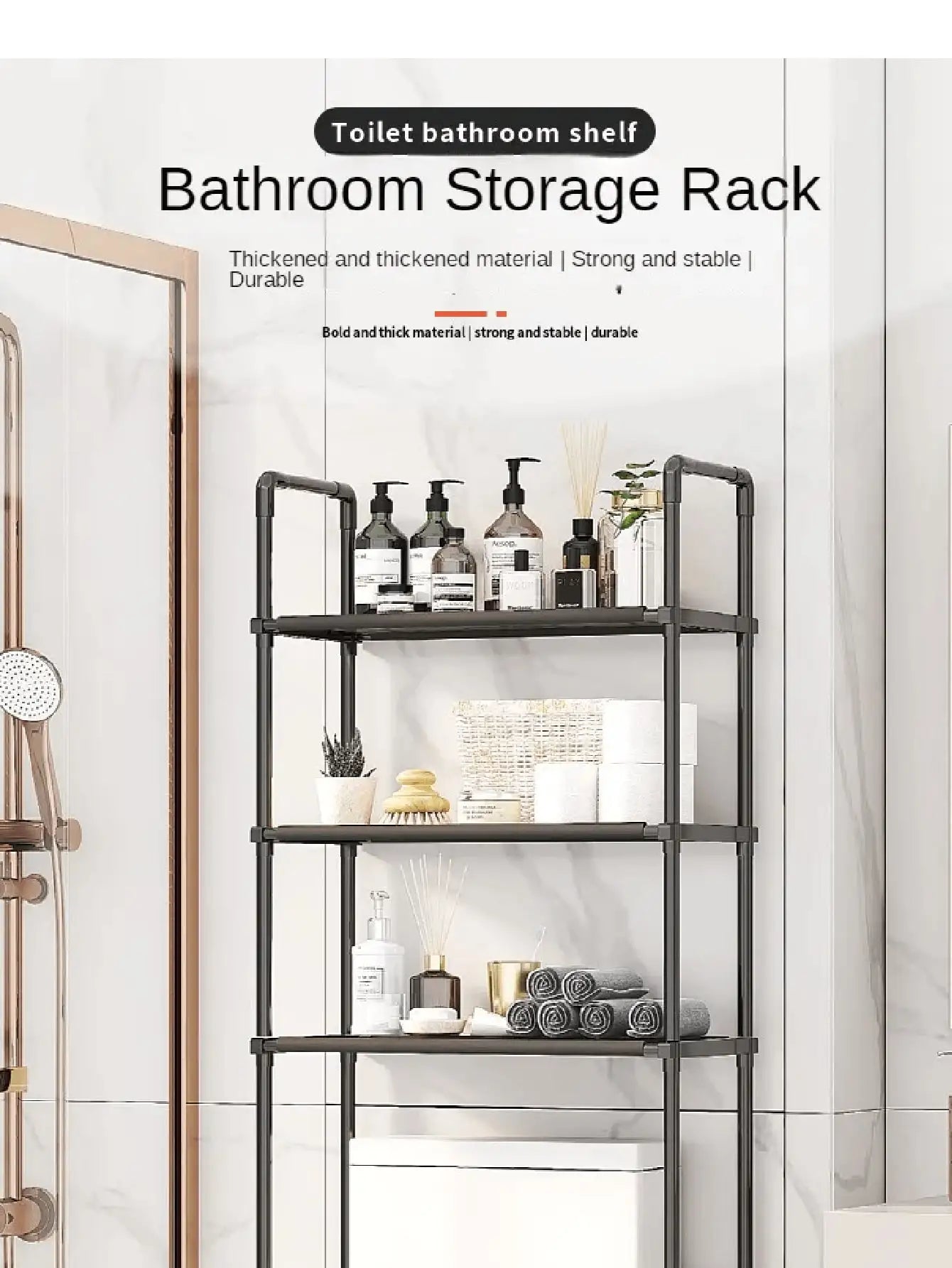 Estante para Ahorro de Espacio para Baño, 3 niveles