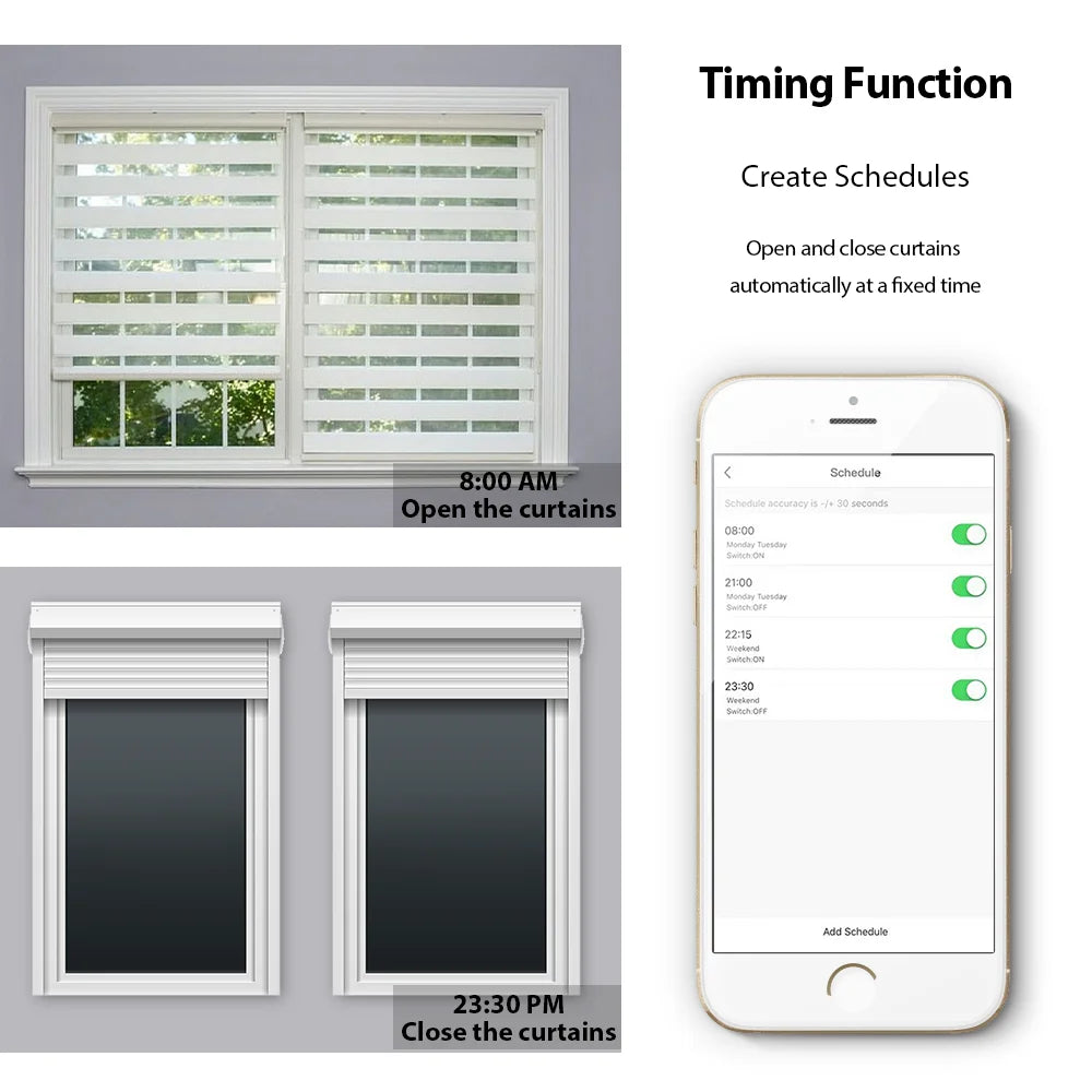 Tuya Smart Life UE WiFi doble cortina interruptor para persiana enrollable motor eléctrico Google Home Alexa Echo Control de voz DIY