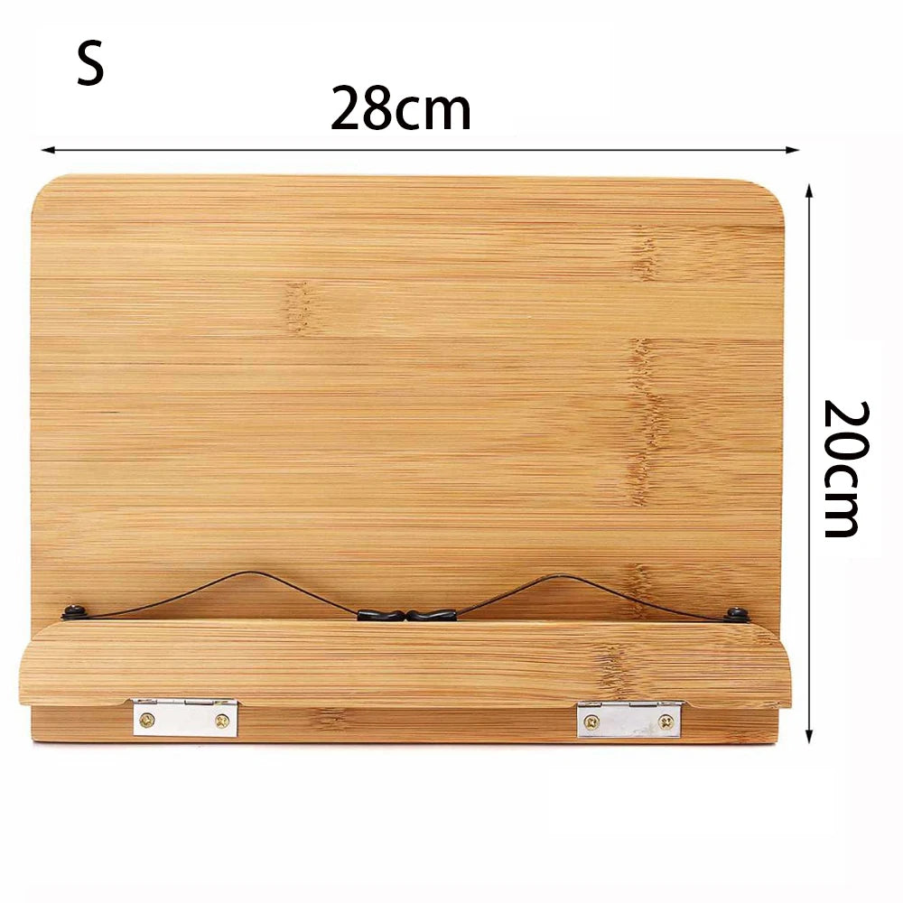 Bandeja de Soporte de Libros Ajustable y Portátil – Clips de Página para Lectura y Cocina