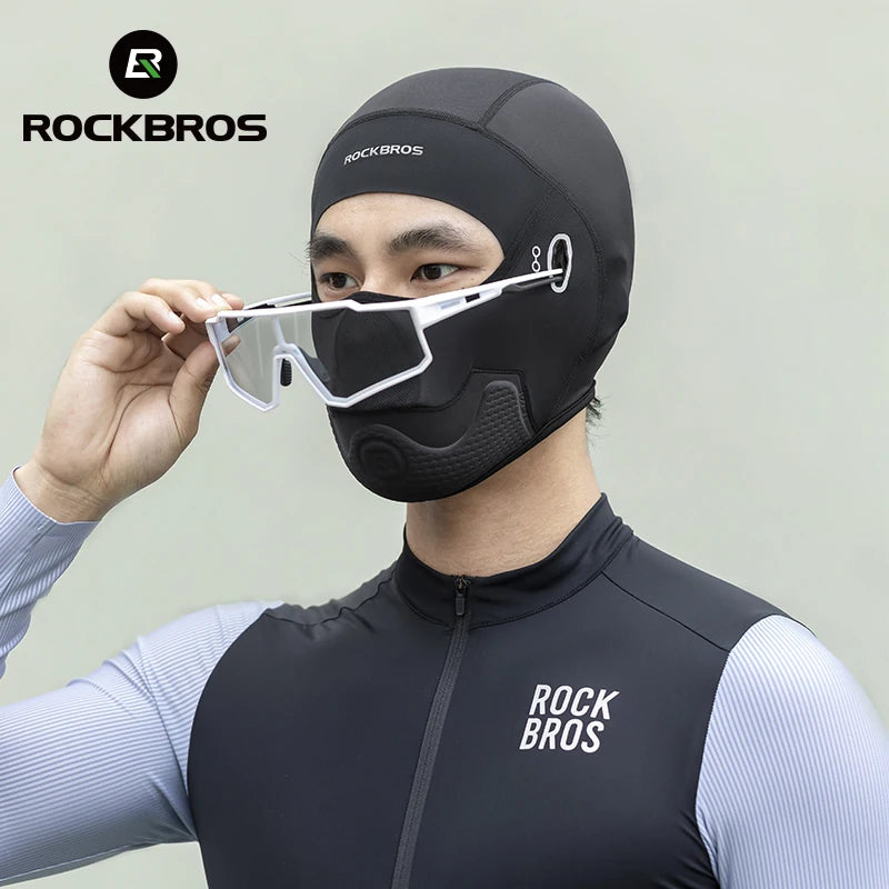 ROCKBROS-Sombrero de ciclismo, pasamontañas fresco de verano, protección UV, bufanda para bicicleta, senderismo, sombrero de seda de hielo, cubierta para la cara, forro para casco deportivo