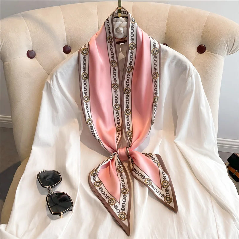 Nuevo Pañuelo de Seda Estrecho 14x147 cm – Versátil y Elegante para Mujer