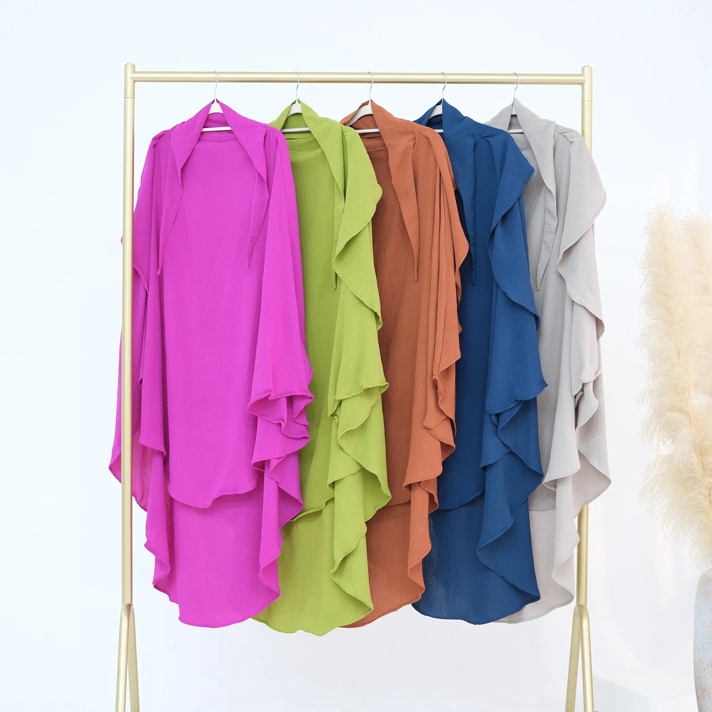 Hijab musulmán liso para mujer, ropa Khimar plisada árabe de Ramadán Eid, Jersey de oración de Iglesia islámica, bufanda Niqab, 2025