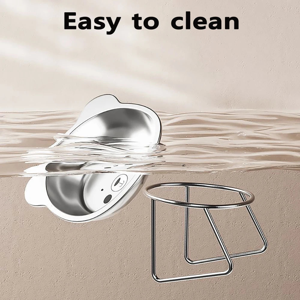 Cuencos de acero inoxidable para gatos, bigotes elevados, platos para aliviar la fatiga, plato de agua para mascotas, cuencos para gatitos, cuencos para comida para gatos