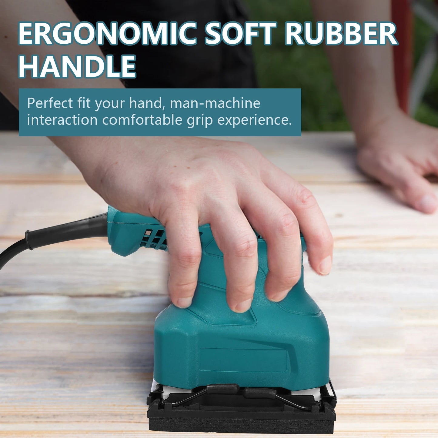 Lijadora orbital de 400W, amoladora de madera, pulidora eléctrica para coche, máquina lijadora multifuncional para encerado de Metal y madera