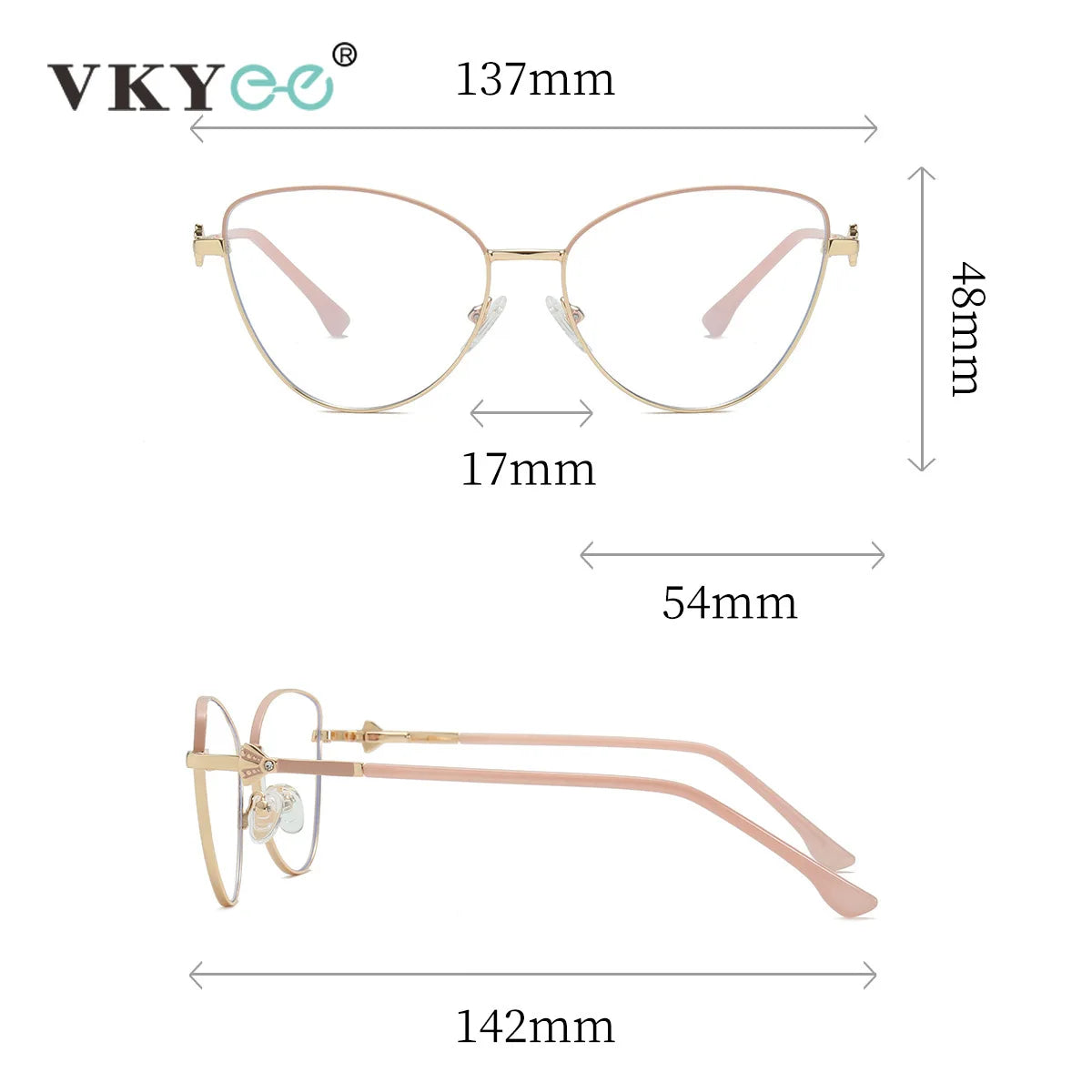 VICKY, nueva moda, Simple, ojo de gato, diseño de marco personalizado, gafas de lectura antiluz azul para mujer, prescripción personalizable
