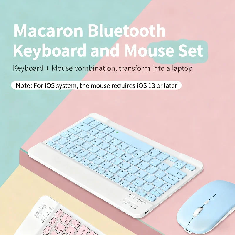 Teclado Bluetooth Teclado inalámbrico de 84 teclas Compatible con tabletas iPad Samsung Xiaomi de 7/10 pulgadas y teclado Mini iPad para iPad