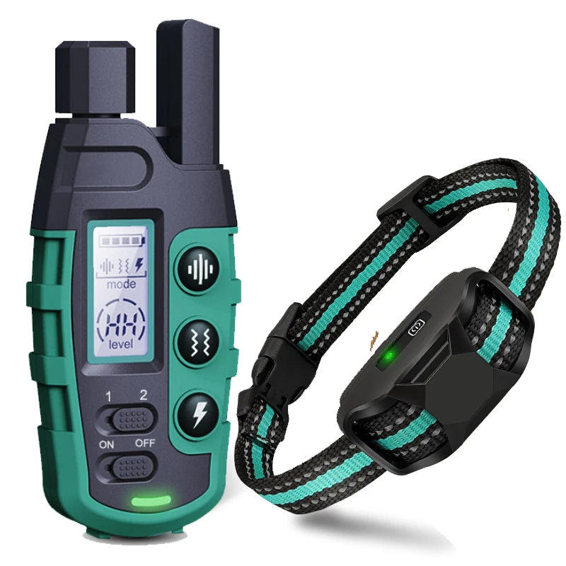 Collar de entrenamiento eléctrico para perros de 3300 pies, Control remoto, resistente al agua, comportamiento de mascotas para cachorros de 5-120 libras con vibración de choque