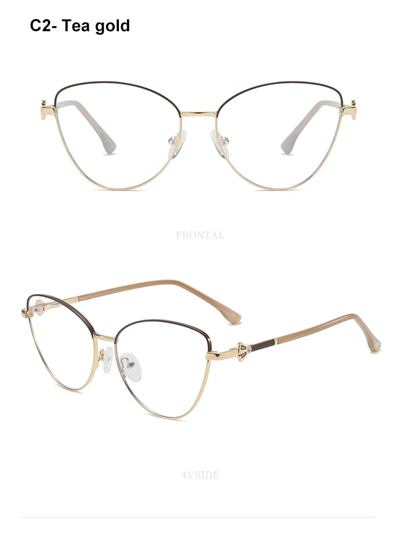 VICKY, nueva moda, Simple, ojo de gato, diseño de marco personalizado, gafas de lectura antiluz azul para mujer, prescripción personalizable