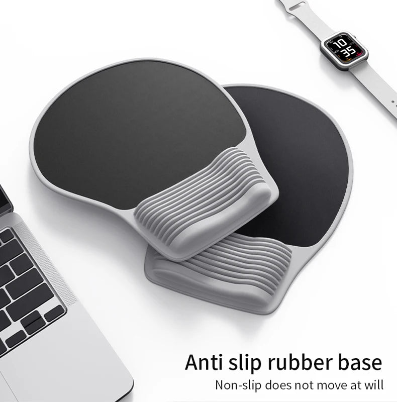 Alfombrilla ergonómica para ratón, soporte para muñeca, cómoda alfombrilla para ratón, alfombrilla para ratón de Gel para aliviar el dolor en la muñeca, ordenador portátil, oficina