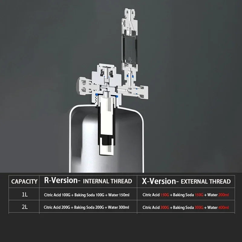 Kit de sistema generador de CO2 para acuario, cilindro generador de CO2 de acero inoxidable, Kit de Reactor de dióxido de carbono para plantas y peces