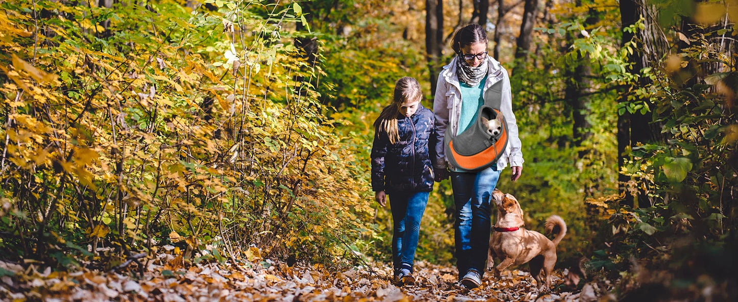 Portabebés para perros y mascotas, bandolera para viajes al aire libre, malla transpirable, bolsa con eslinga segura, capacidad de carga de 5 kg para perros y gatos
