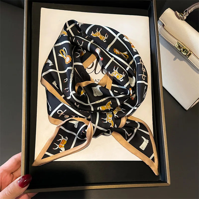 Nuevo Pañuelo de Seda Estrecho 14x147 cm – Versátil y Elegante para Mujer