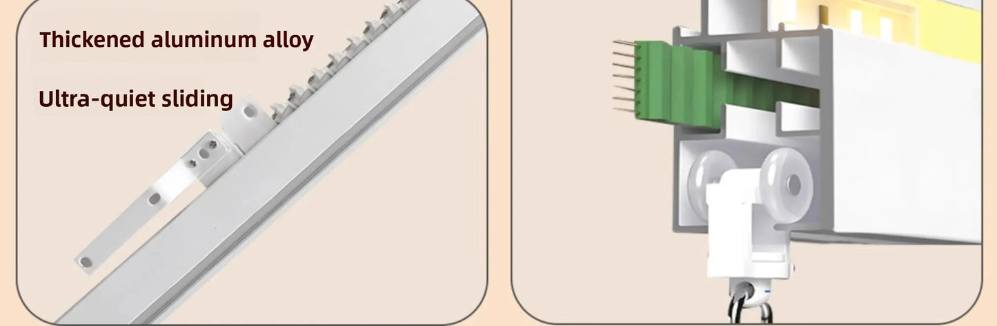 Cortinas eléctricas inteligentes con Control de voz y pista deslizante silenciosa para dormitorio, revestimientos de ventanas automáticos con luz ajustable