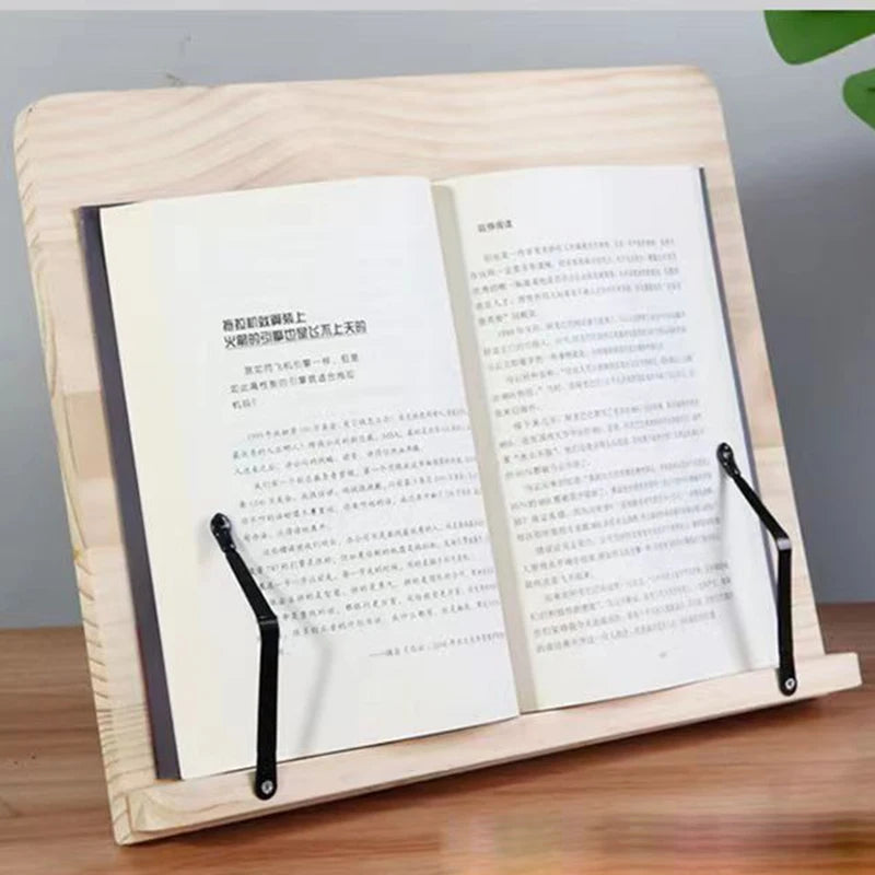 Bandeja de Soporte de Libros Ajustable y Portátil – Clips de Página para Lectura y Cocina