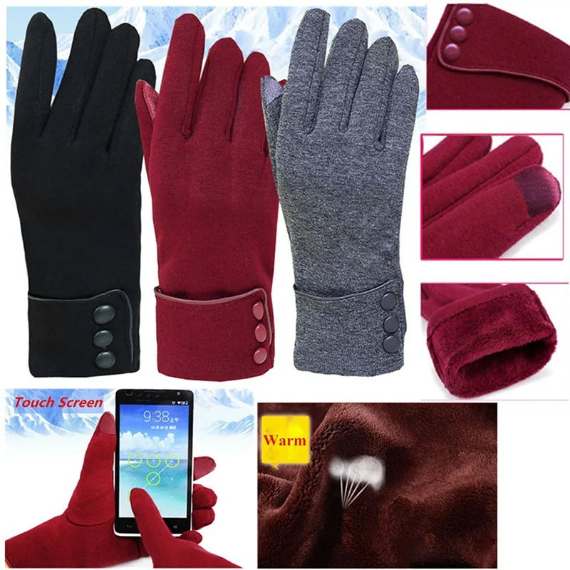 Nuevos Guantes Cálidos de Otoño e Invierno para Mujer – Térmicos, Suaves y Compatibles con Pantalla Táctil