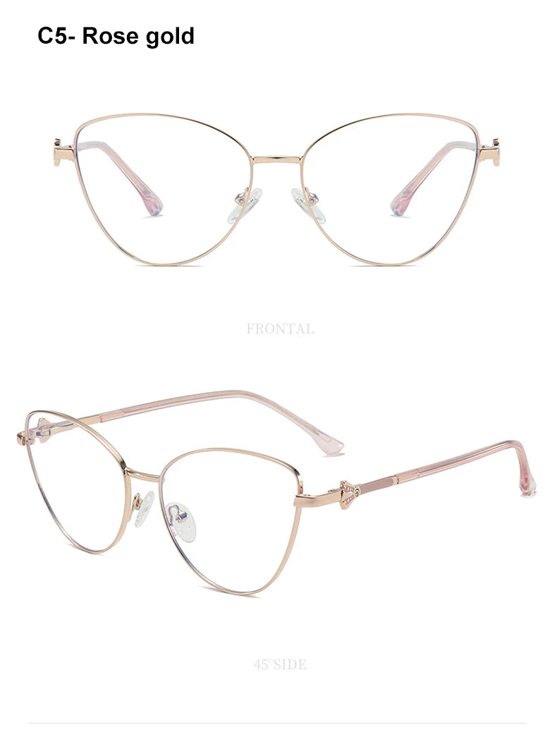 VICKY, nueva moda, Simple, ojo de gato, diseño de marco personalizado, gafas de lectura antiluz azul para mujer, prescripción personalizable