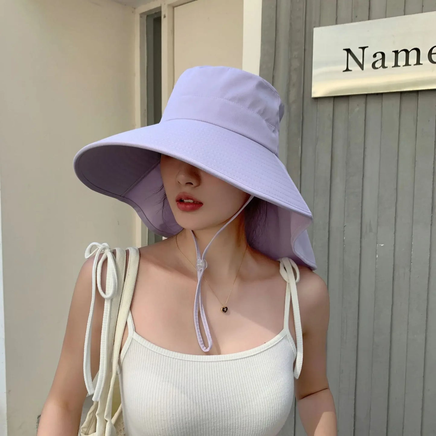 Sombrero de cubo para el sol al aire libre para mujeres y niñas, sombrero de pesca, sombrero de cubo de ala ancha con cubierta para el cuello, gorra de Safari con protección UPF 50+