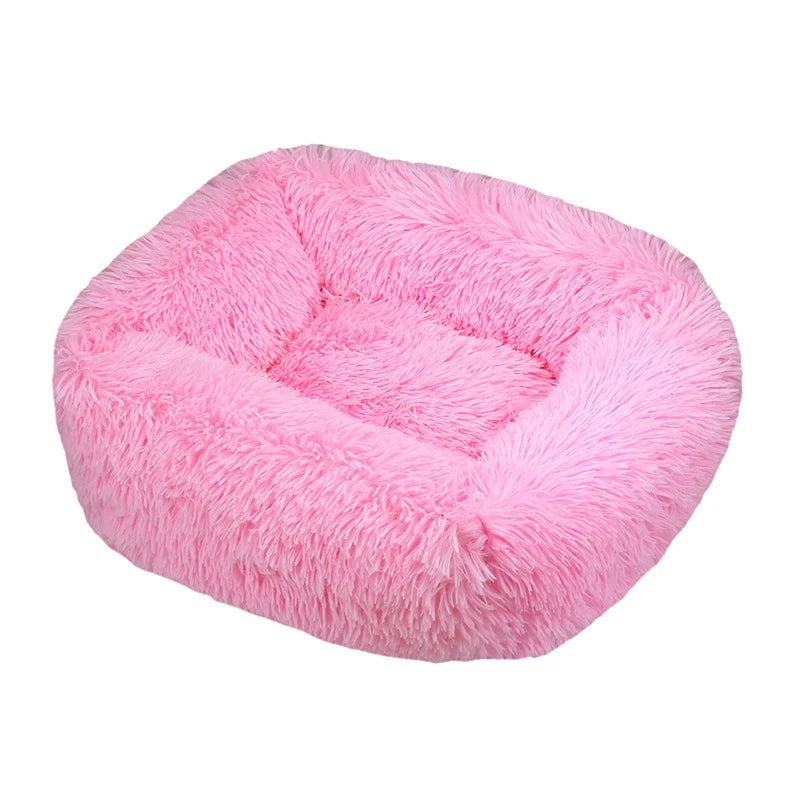 Cama rectangular de felpa para perros, estera cálida de invierno, cama para perros y gatos pequeños, medianos y grandes, perrera, cojín para gatos, accesorios para sofá para mascotas