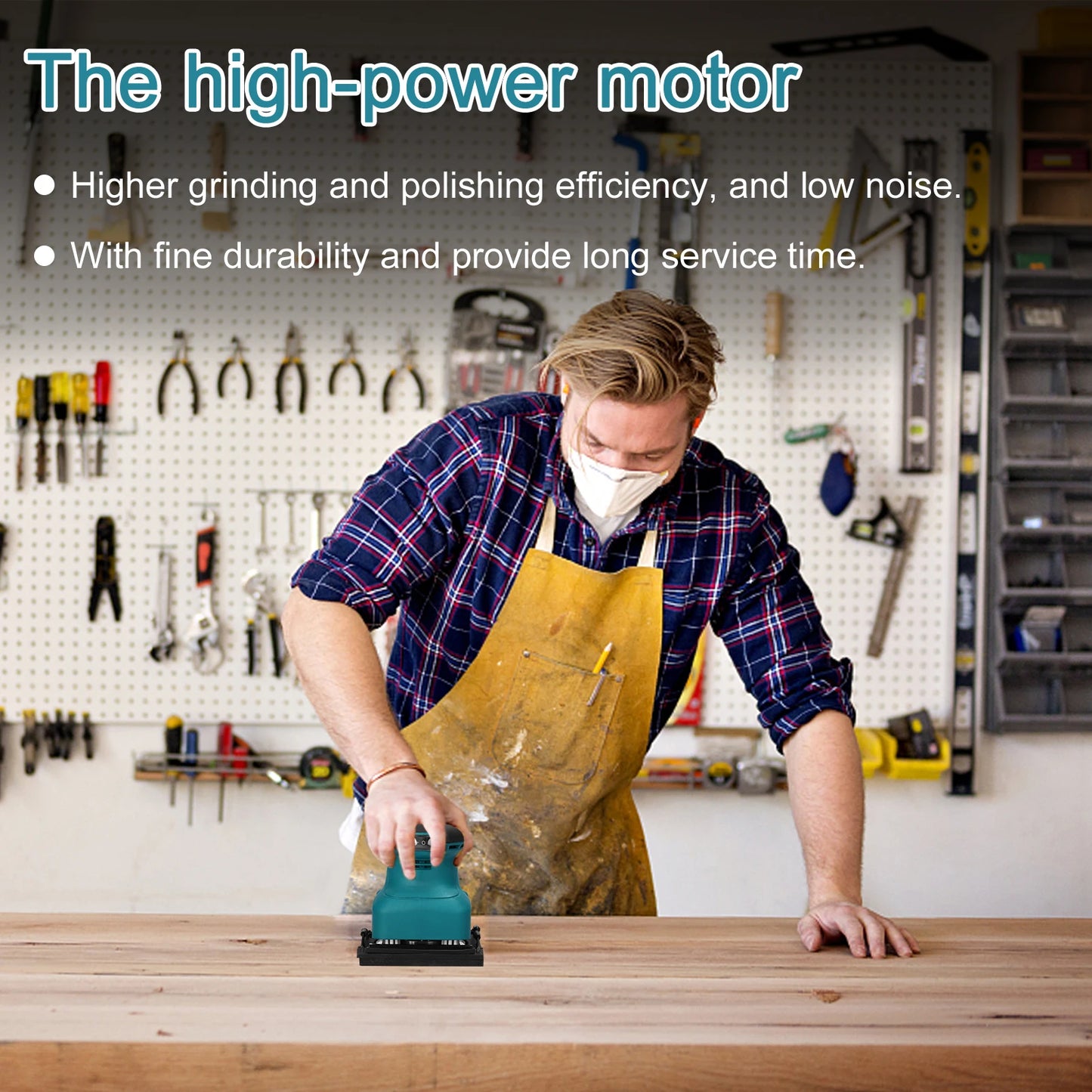 Lijadora orbital de 400W, amoladora de madera, pulidora eléctrica para coche, máquina lijadora multifuncional para encerado de Metal y madera