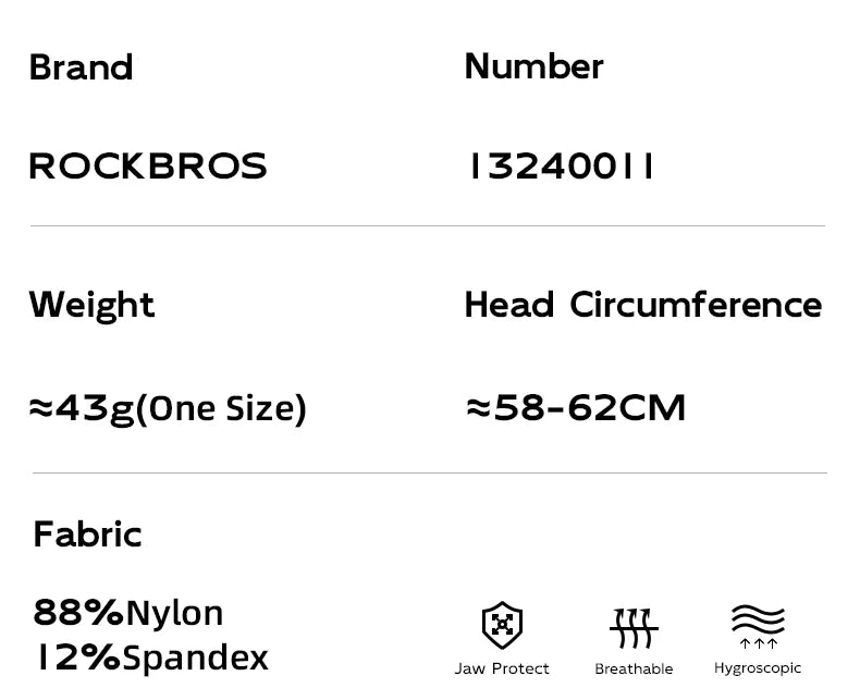 ROCKBROS-Sombrero de ciclismo, pasamontañas fresco de verano, protección UV, bufanda para bicicleta, senderismo, sombrero de seda de hielo, cubierta para la cara, forro para casco deportivo