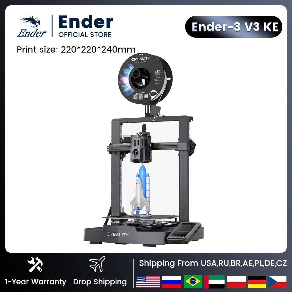 Creality 3D Ender-3 V3SE – Impresora 3D FDM de Alta Velocidad, Versión Mejorada