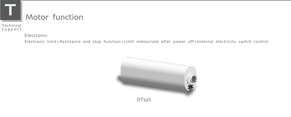 Motor de cortina eléctrico Dooya DT52S 75W, Motor fuerte motorizado de 4 cables para hogar inteligente, funciona con controladores Fibaro y red Fibaro