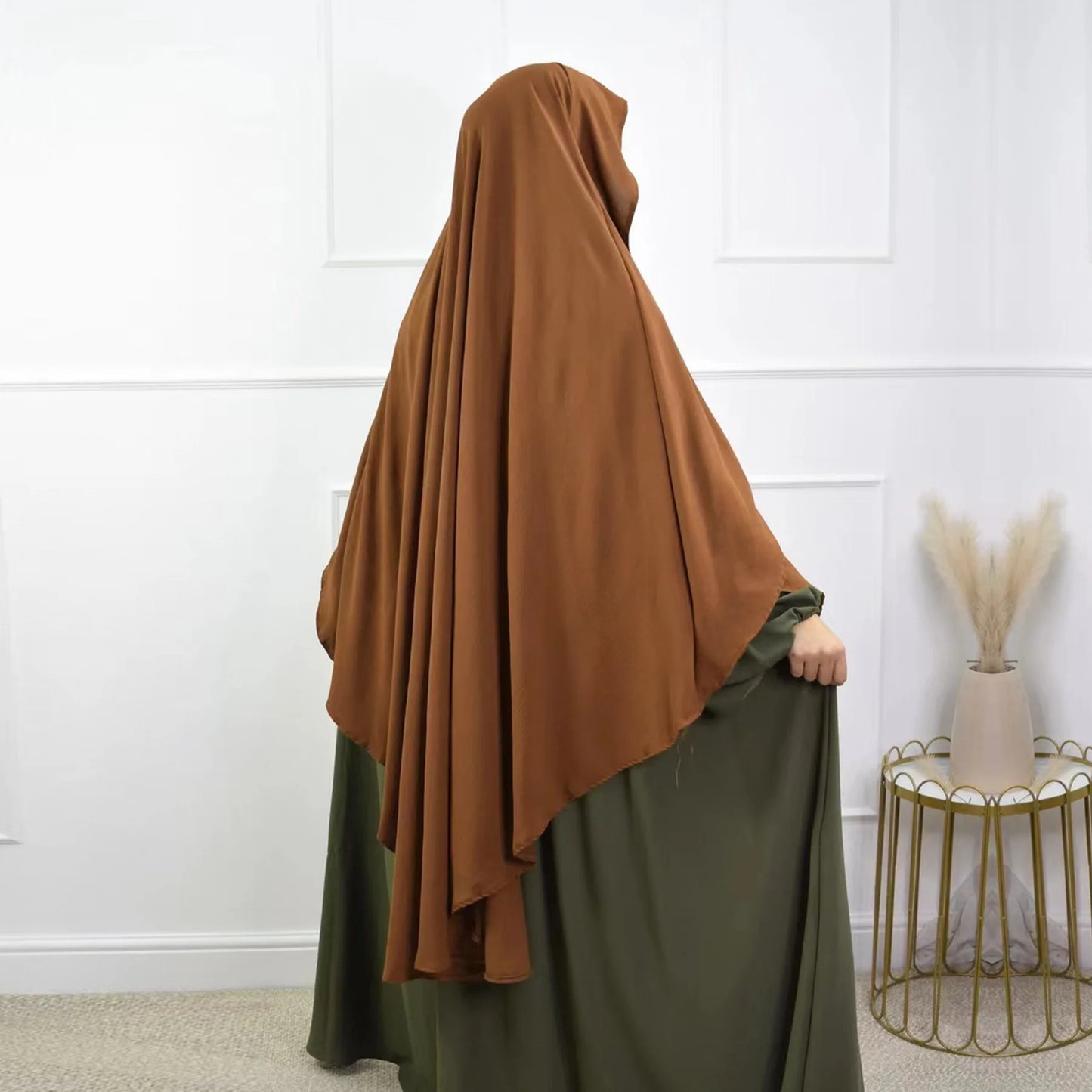 Hijab musulmán liso para mujer, ropa Khimar plisada árabe de Ramadán Eid, Jersey de oración de Iglesia islámica, bufanda Niqab, 2025