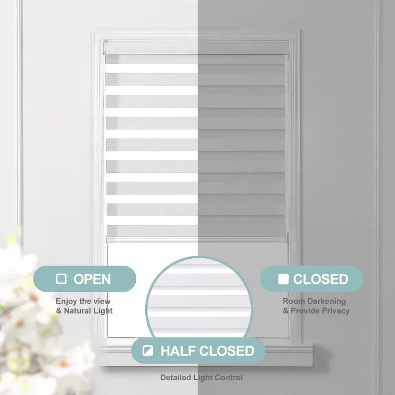 Precio de fábrica Tamaño personalizado Zebra Shades Día y noche Control inteligente Vertical Sheer Zebra Blind para Windows