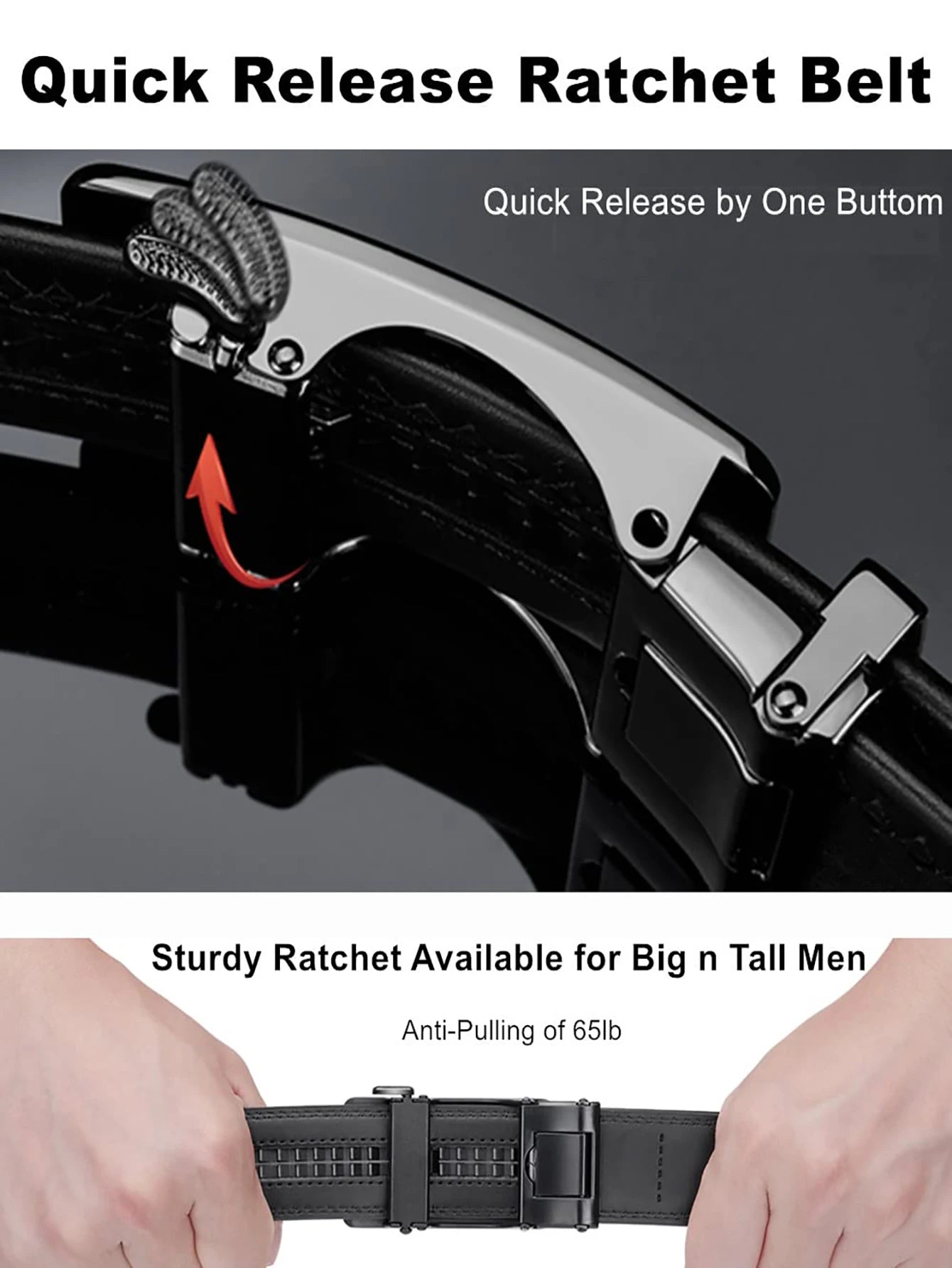 Cinturón de cuero genuino de alta calidad para hombre, hebilla automática ajustable, cinturón de trinquete cortable negro/marrón para hombre