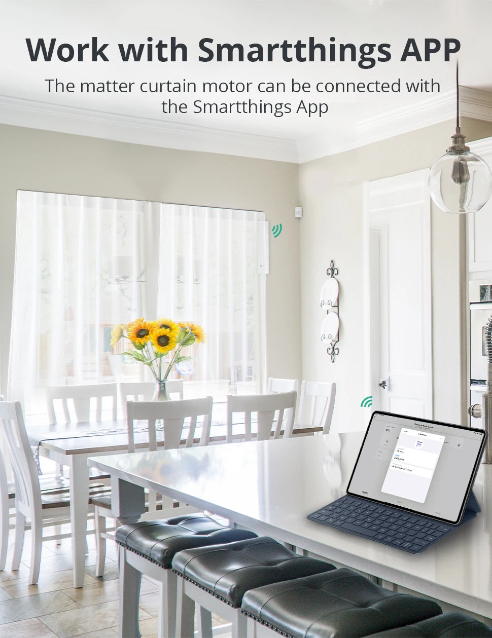Zemismart-Motor de cortina inteligente Matter Over Thread, aplicación de Google Home, Control automático de sistema de cortina
