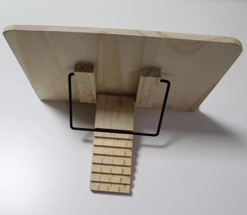 Bandeja de Soporte de Libros Ajustable y Portátil – Clips de Página para Lectura y Cocina