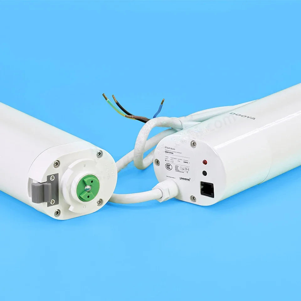 Motor de cortina eléctrico Dooya DT52S 75W, Motor fuerte motorizado de 4 cables para hogar inteligente, funciona con controladores Fibaro y red Fibaro