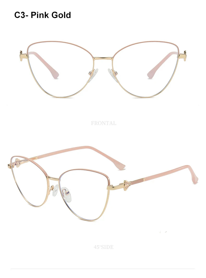 VICKY, nueva moda, Simple, ojo de gato, diseño de marco personalizado, gafas de lectura antiluz azul para mujer, prescripción personalizable