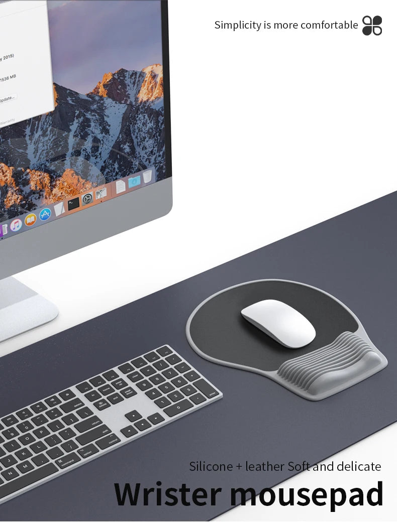 Alfombrilla ergonómica para ratón, soporte para muñeca, cómoda alfombrilla para ratón, alfombrilla para ratón de Gel para aliviar el dolor en la muñeca, ordenador portátil, oficina