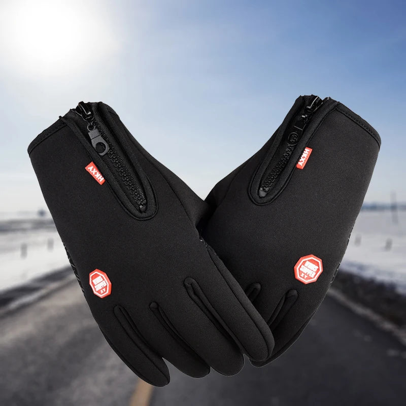 Guantes cálidos impermeables para invierno, guantes para deportes al aire libre a prueba de viento con pantalla táctil para hombres y mujeres, senderismo, ciclismo, pesca, esquí