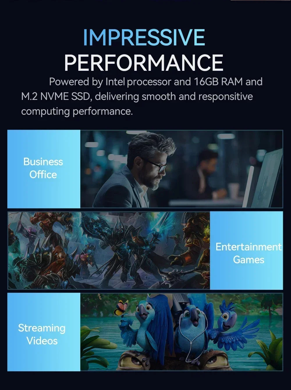 Mini PC Gamer con Windows 11 Pro – Intel Core i9, 16GB DDR4, 1TB SSD, 4K HD