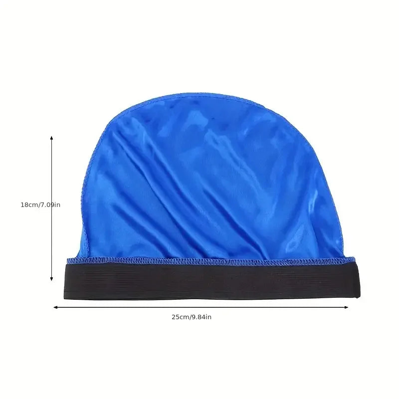 2 unids/lote, gorro ondulado de cúpula sedosa, pañuelos elásticos, gorro de peluca Unisex, cubierta para la cabeza para dormir durante la noche, gorro para quimio para pérdida de cabello contra el cáncer, accesorios para