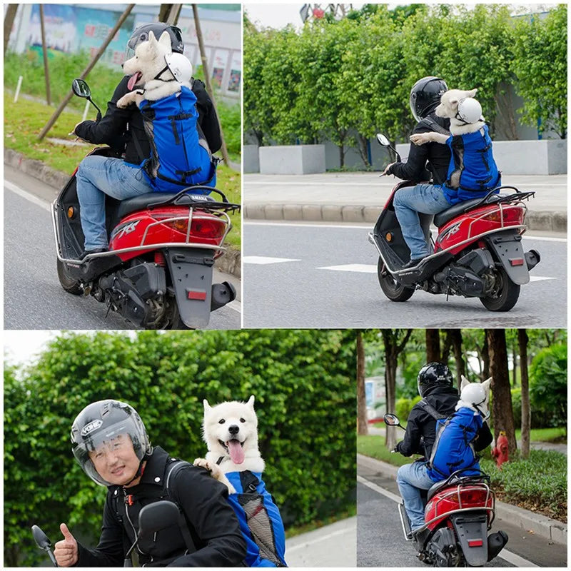 Mochila de viaje para senderismo, transportador de perros, ventilación al aire libre, transpirable, para bicicleta, motocicleta, deporte al aire libre, bolsa de malla, envío directo