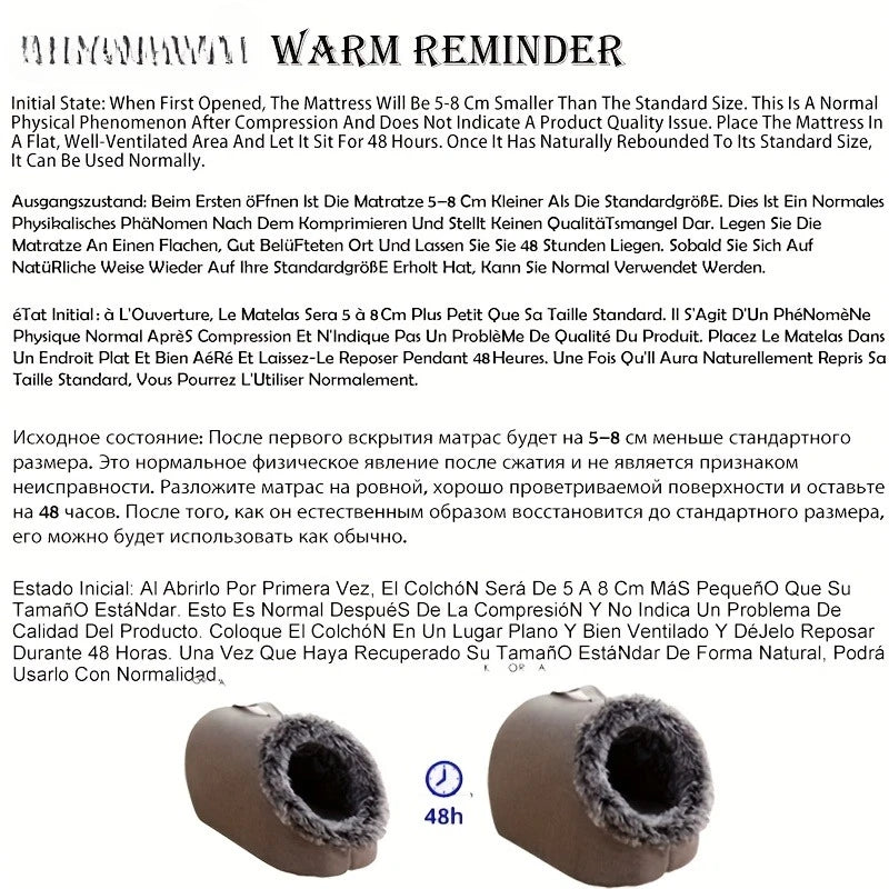 Cama portátil para gatos con asa, cama para mascotas de poliéster con aislamiento grueso, cama para perros/cama para gatos/cama para perros/cama para gatos/divano cani