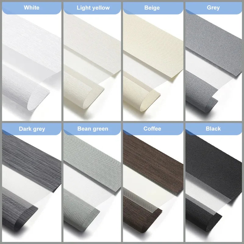 Precio de fábrica Tamaño personalizado Zebra Shades Día y noche Control inteligente Vertical Sheer Zebra Blind para Windows