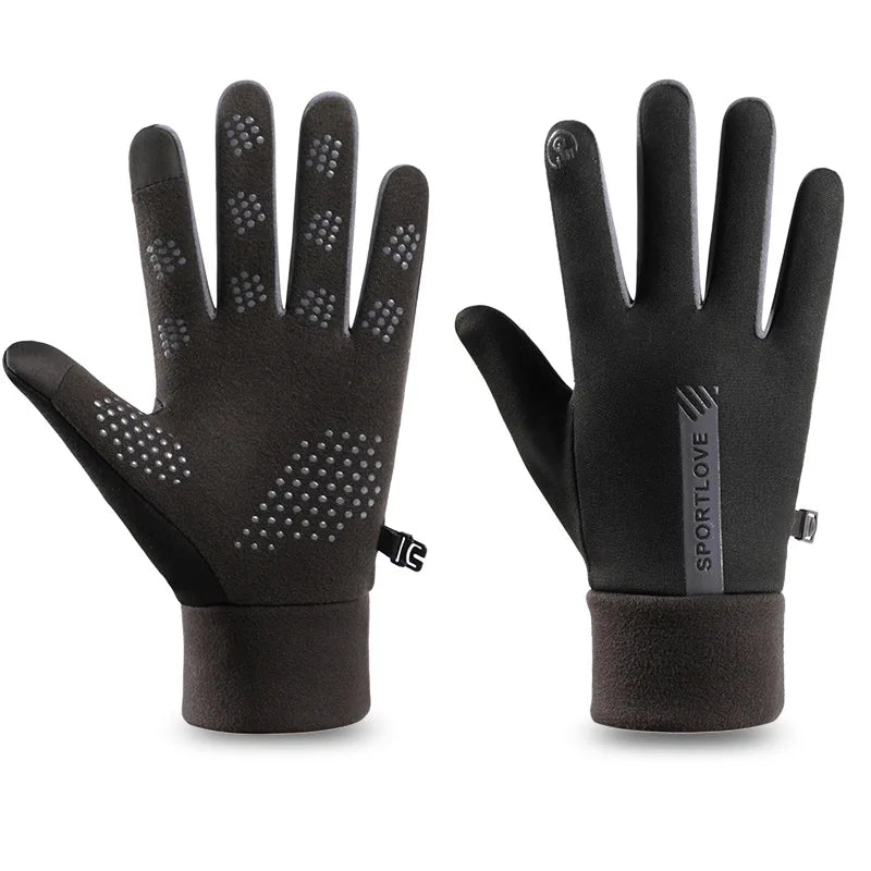 Guantes de invierno para mujer, ciclismo, bicicleta, forro polar térmico, resistencia al frío, viento, impermeable, cálidos, para correr al aire libre, esquiar