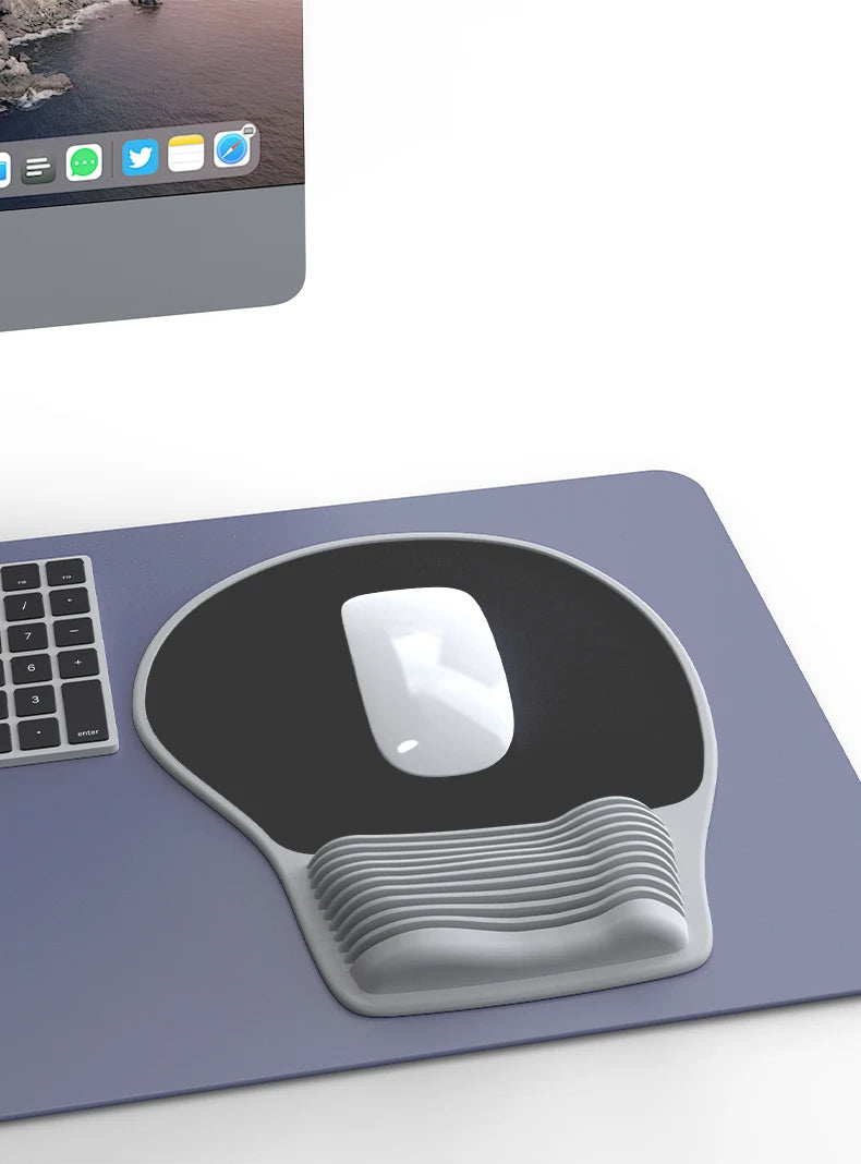 Alfombrilla ergonómica para ratón, soporte para muñeca, cómoda alfombrilla para ratón, alfombrilla para ratón de Gel para aliviar el dolor en la muñeca, ordenador portátil, oficina