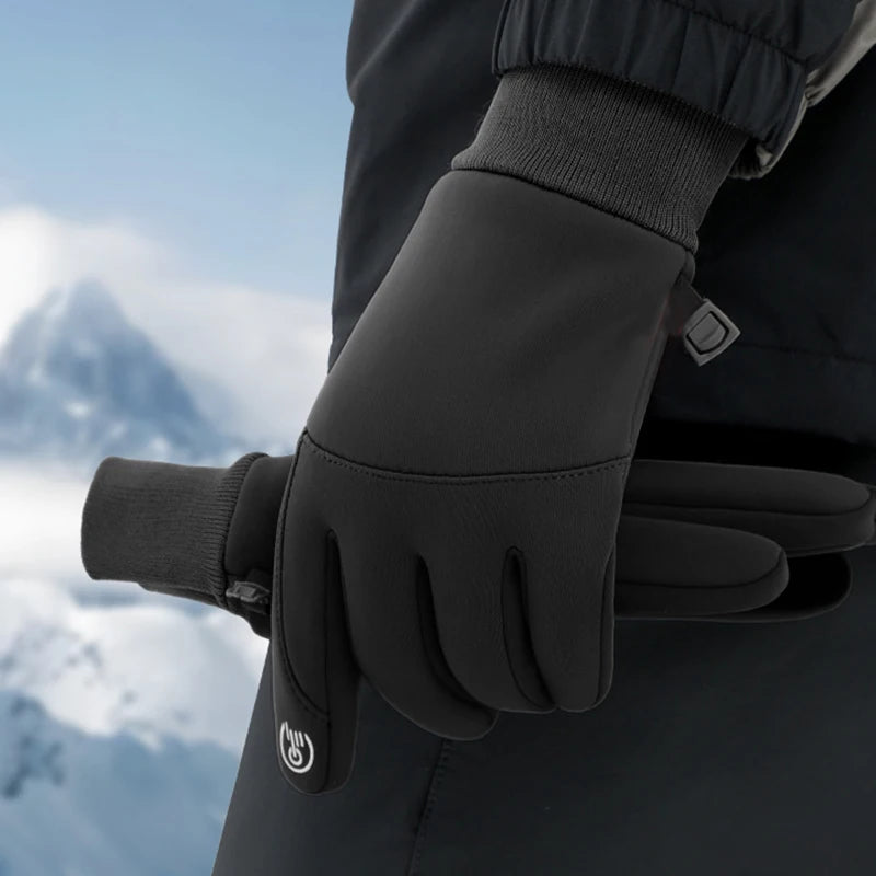 Guantes cálidos impermeables para invierno, guantes para deportes al aire libre a prueba de viento con pantalla táctil para hombres y mujeres, senderismo, ciclismo, pesca, esquí