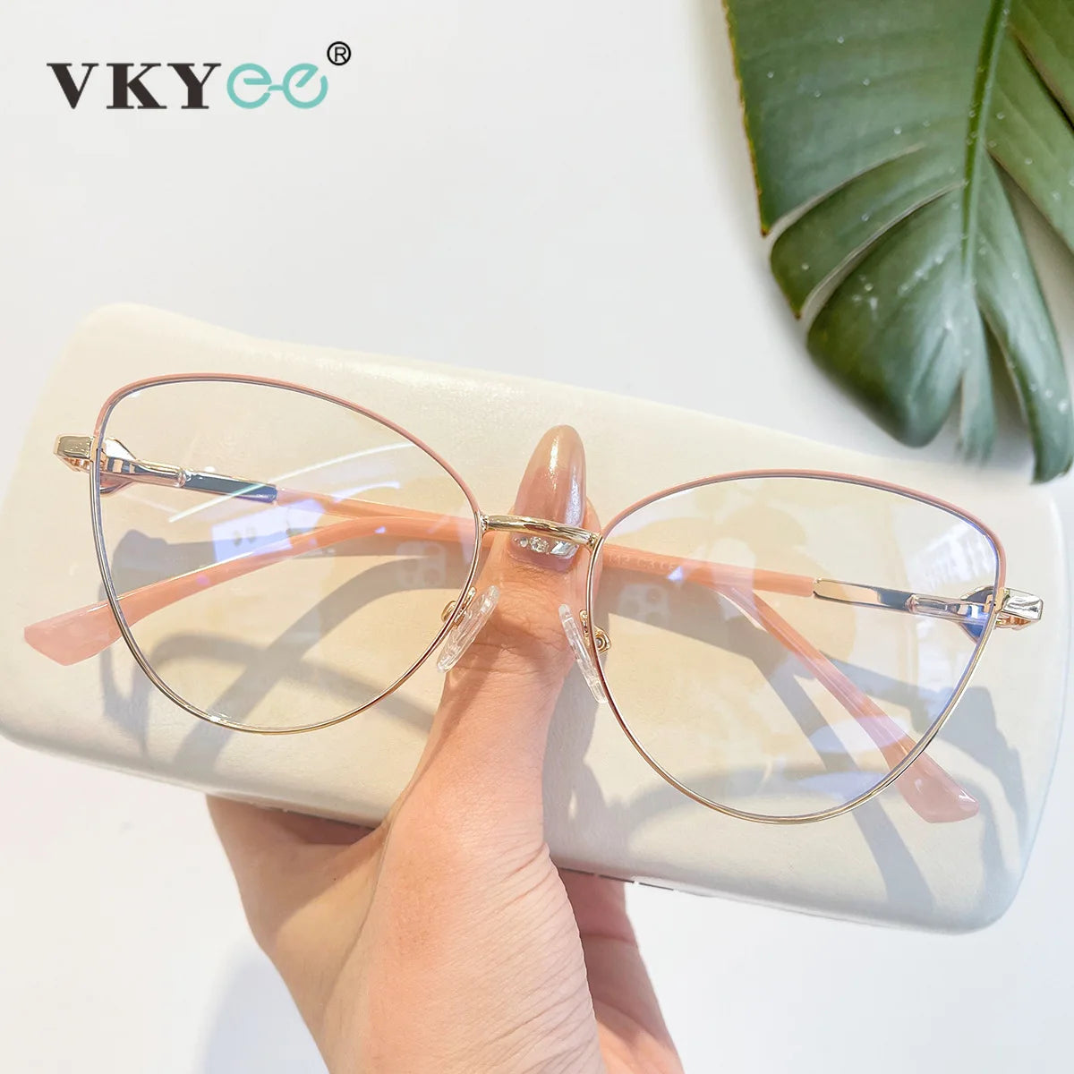 VICKY, nueva moda, Simple, ojo de gato, diseño de marco personalizado, gafas de lectura antiluz azul para mujer, prescripción personalizable