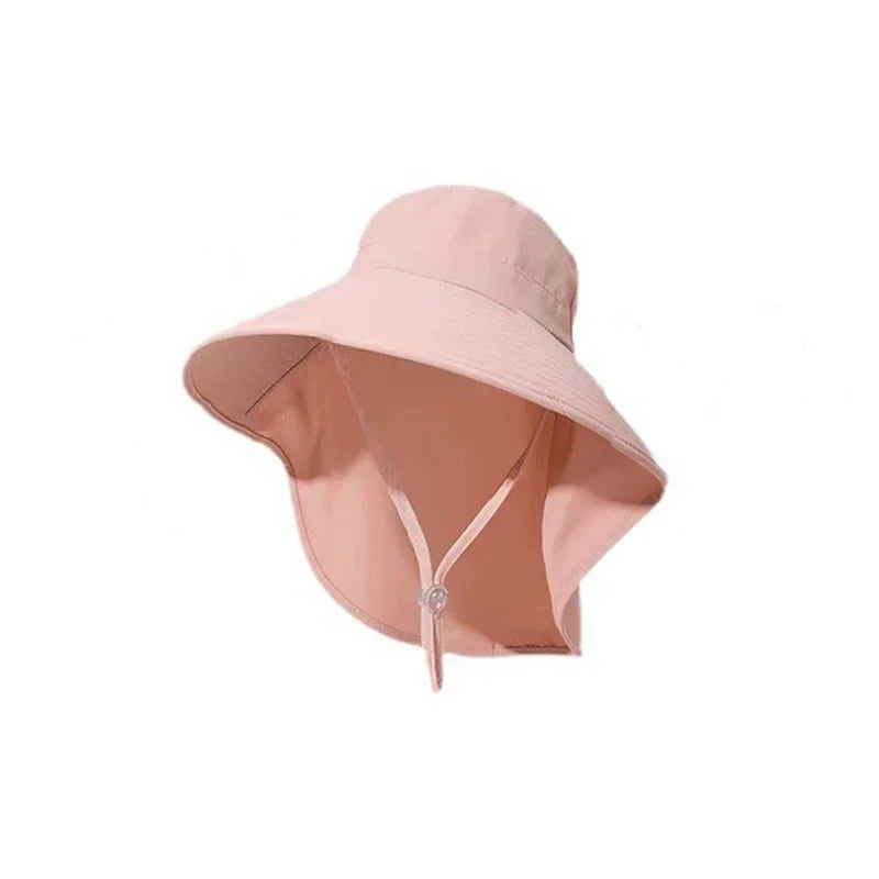 Sombrero de cubo para el sol al aire libre para mujeres y niñas, sombrero de pesca, sombrero de cubo de ala ancha con cubierta para el cuello, gorra de Safari con protección UPF 50+
