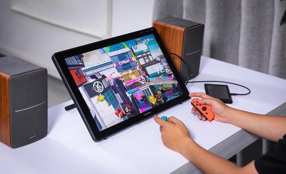 Huion Kamvas 22 Plus – Monitor de Tableta Gráfica de 21,5’’ con 140% sRGB, Compatible con Windows, macOS, Linux y Android