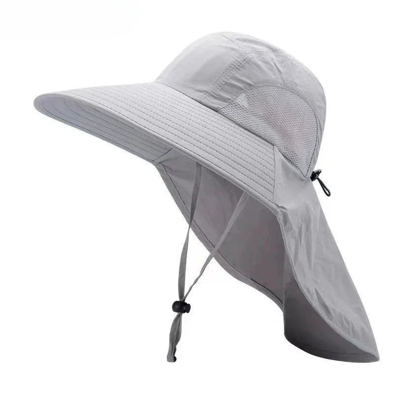 Gorro de pescador impermeable para verano, gorro con protección solar para senderismo al aire libre, pesca, ciclismo, alero grande, protección para el cuello, 1/2/4 Uds.
