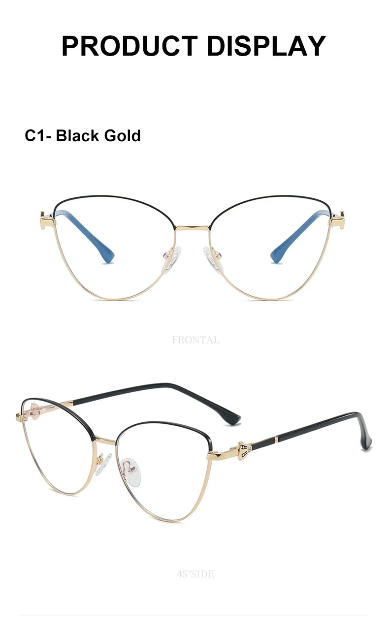 VICKY, nueva moda, Simple, ojo de gato, diseño de marco personalizado, gafas de lectura antiluz azul para mujer, prescripción personalizable